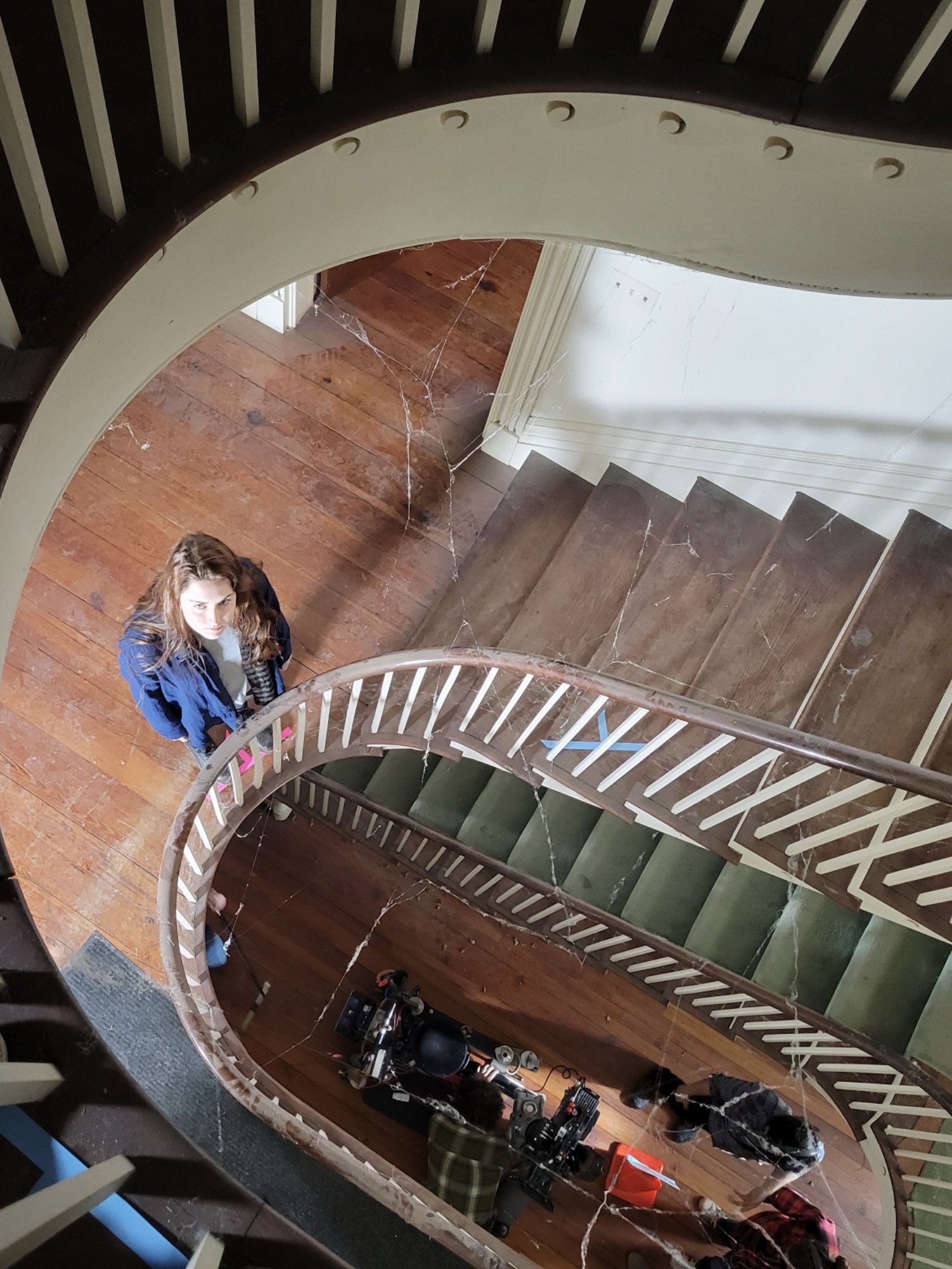 Emily Brinks on set of "Halloween Ends"